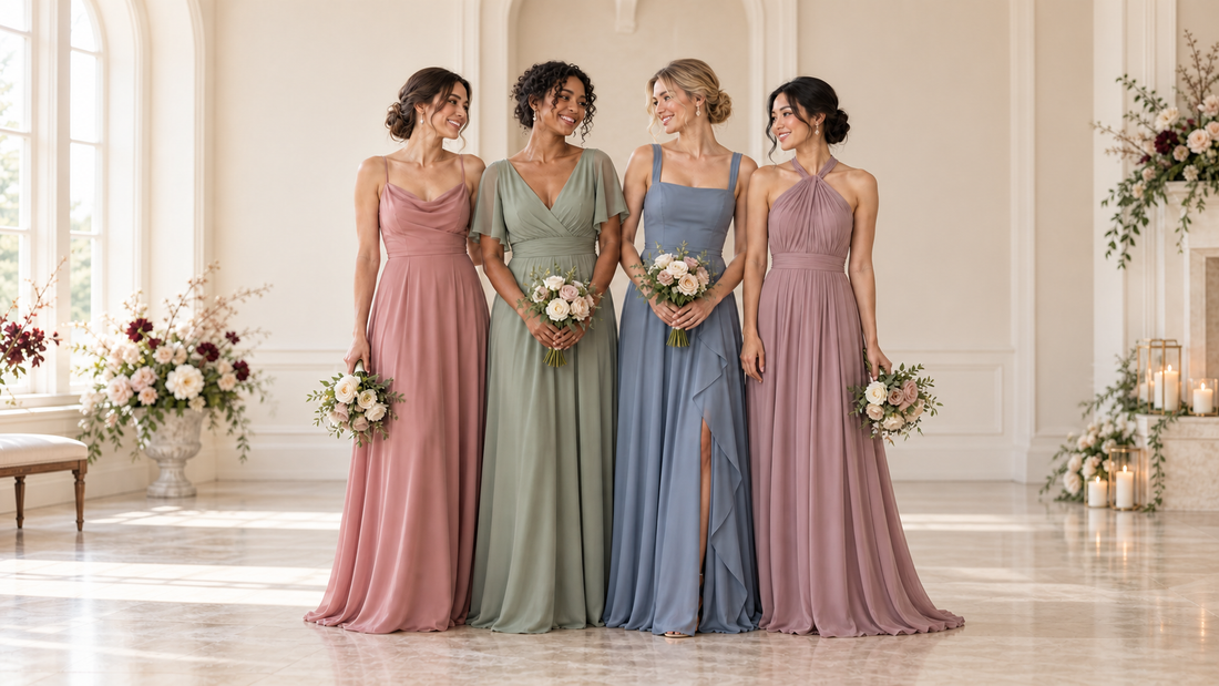 How to Coordinate Mismatched Bridesmaid Dresses