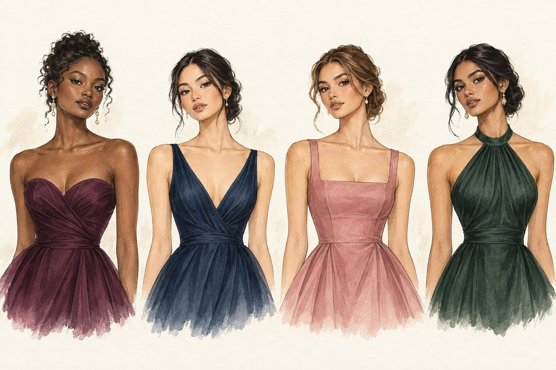 Prom Dress Neckline Guide: Sweetheart vs. V-Neck vs. Square vs. Halter