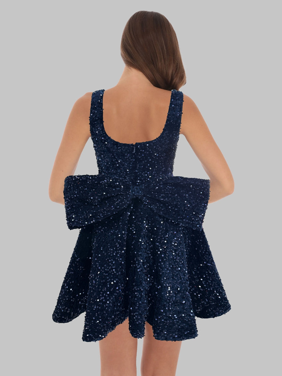 Cassiane white back view homecoming dress