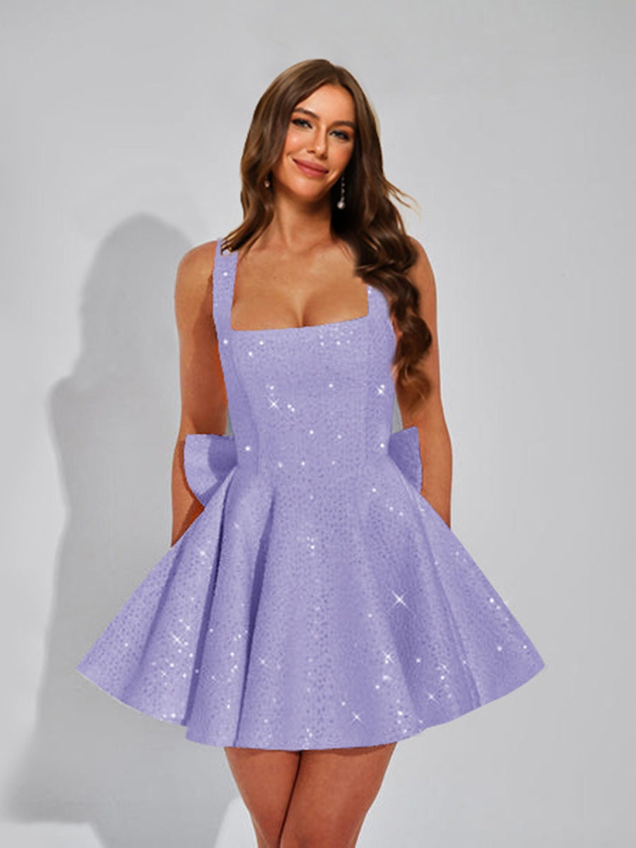 Cassiane lilac front view homecoming dress