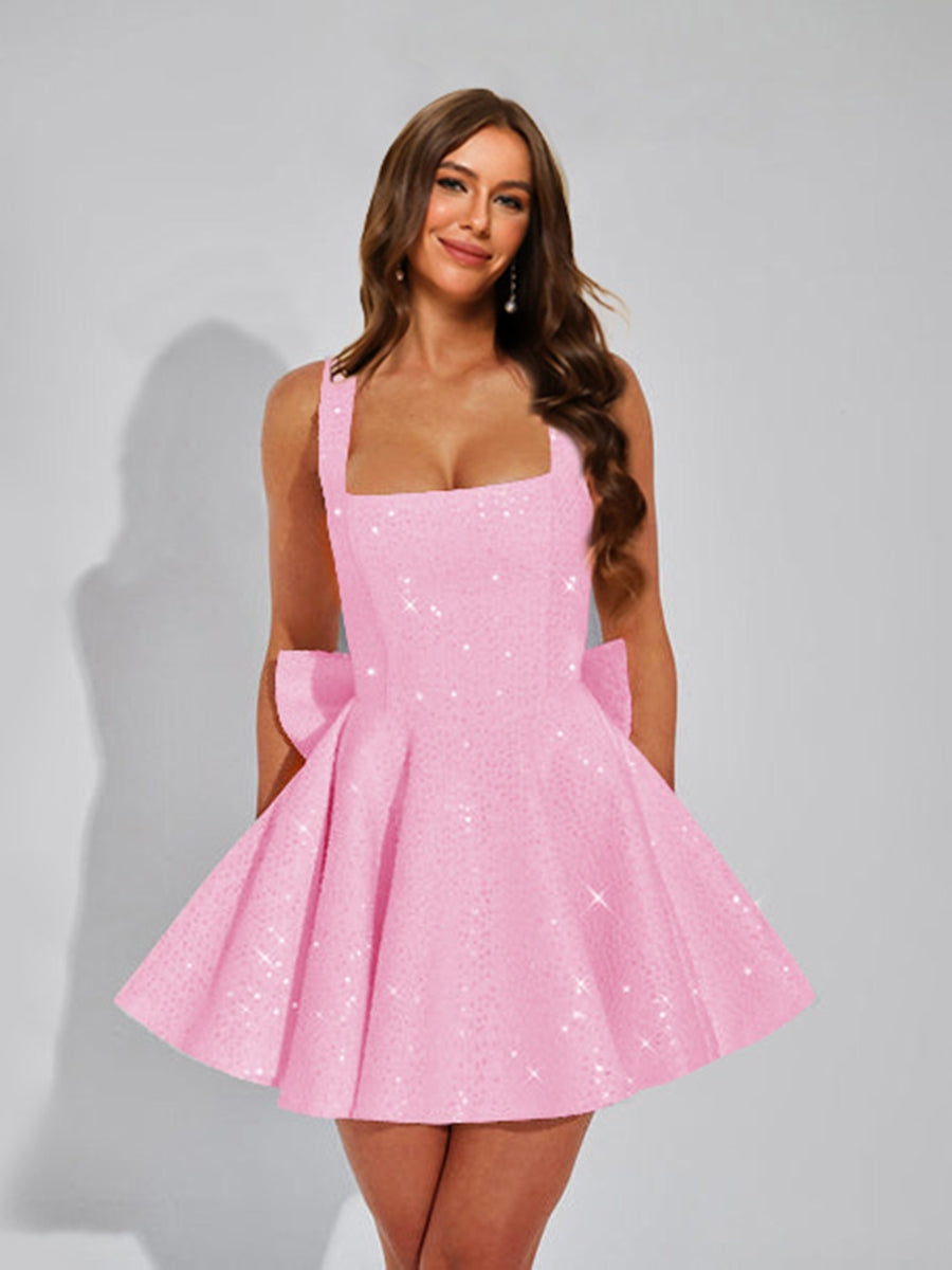 Cassiane rose pink front view homecoming dress