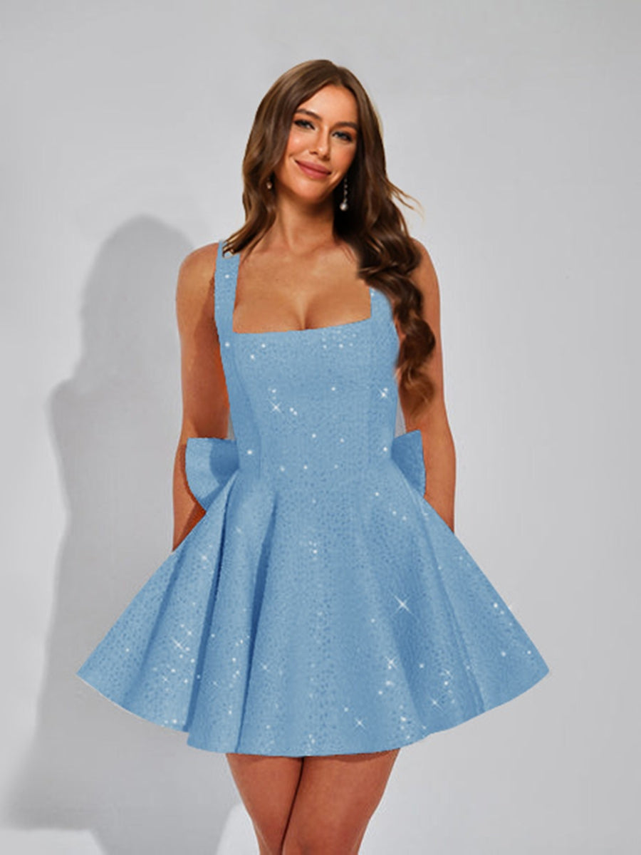 Cassiane sky blue alternate front view 2 homecoming dress