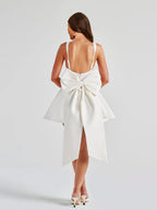 Elowyn ivory side view homecoming dress