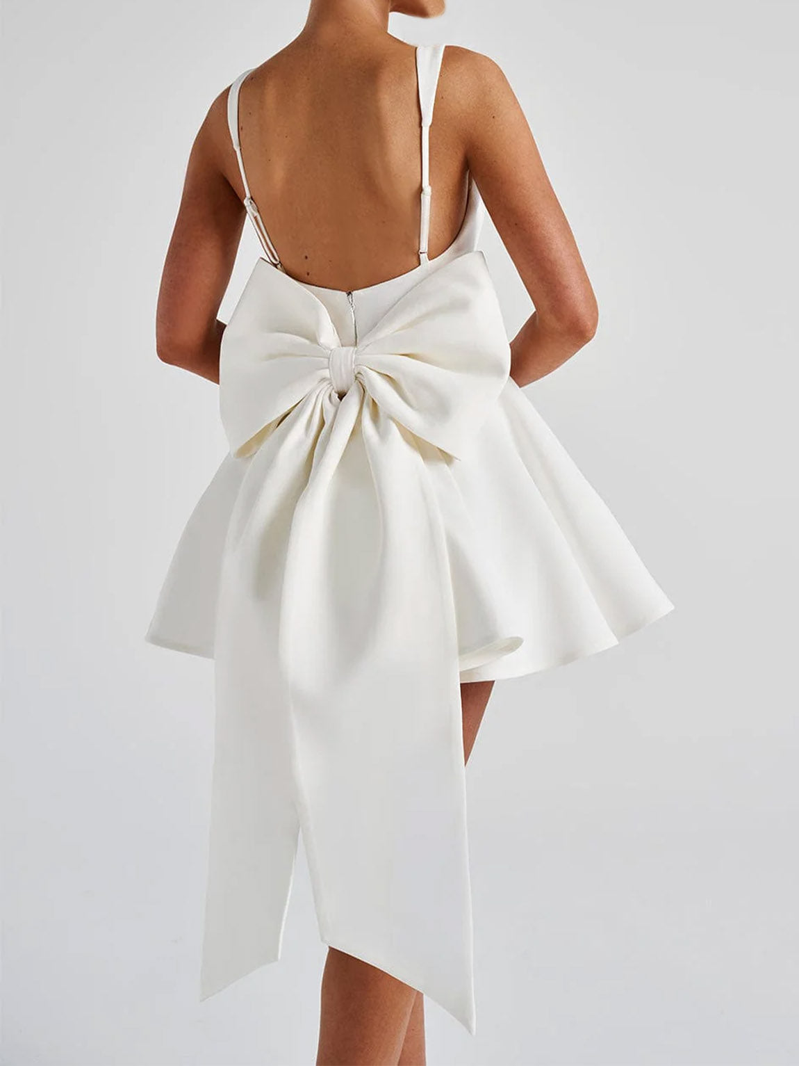 Elowyn ivory alternate view homecoming dress