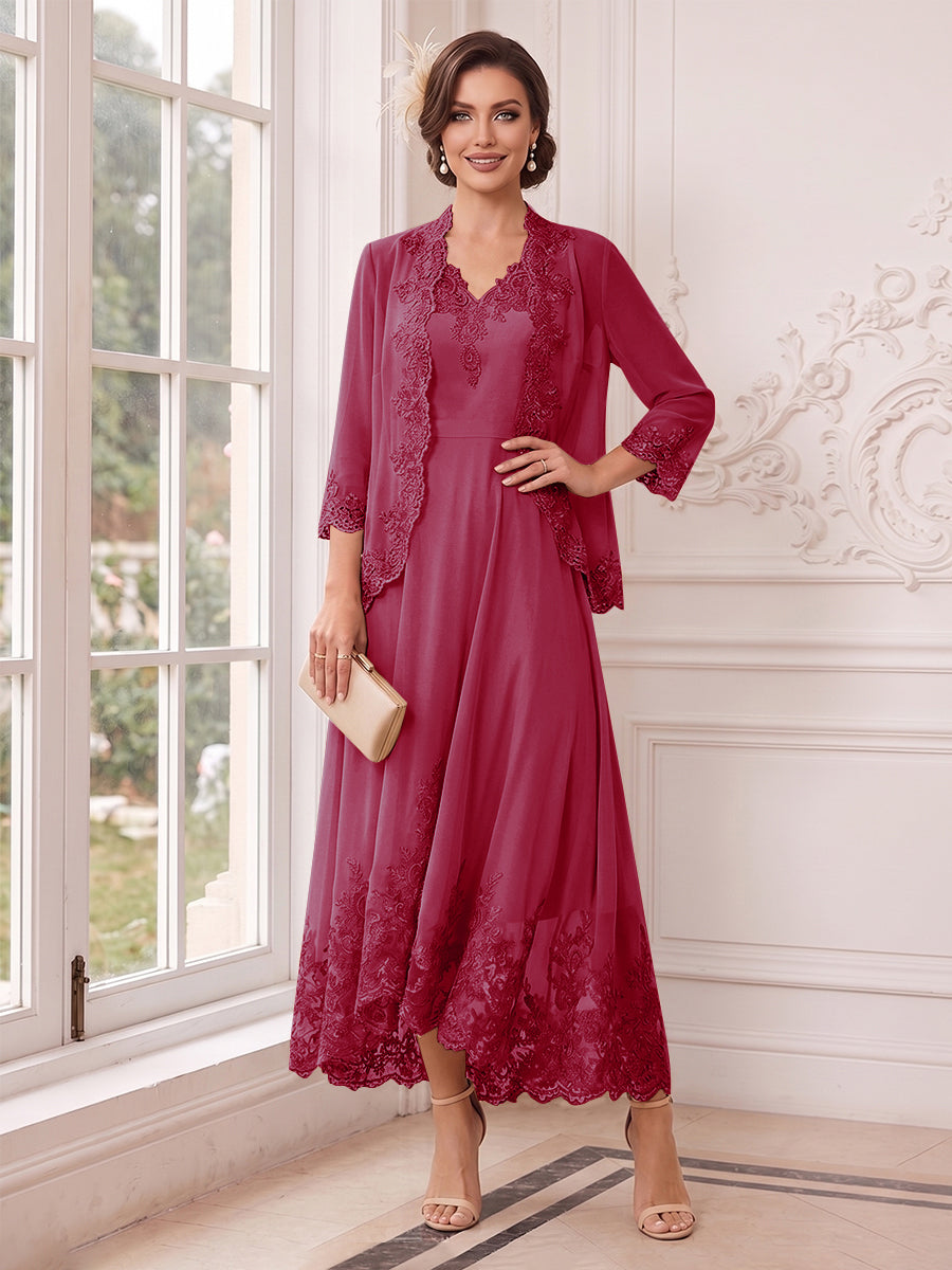 Valentina Wren Burgundy bodice detail mother of the bride dress