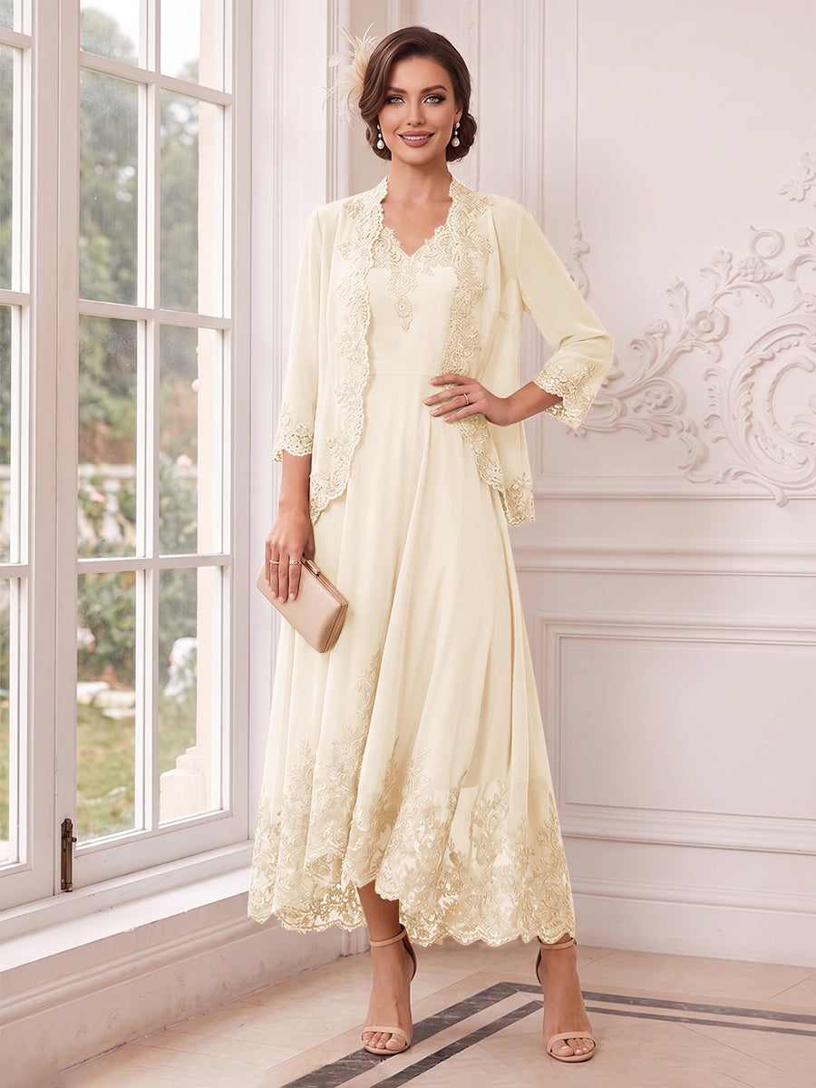 Valentina Wren Champagne bodice detail mother of the bride dress