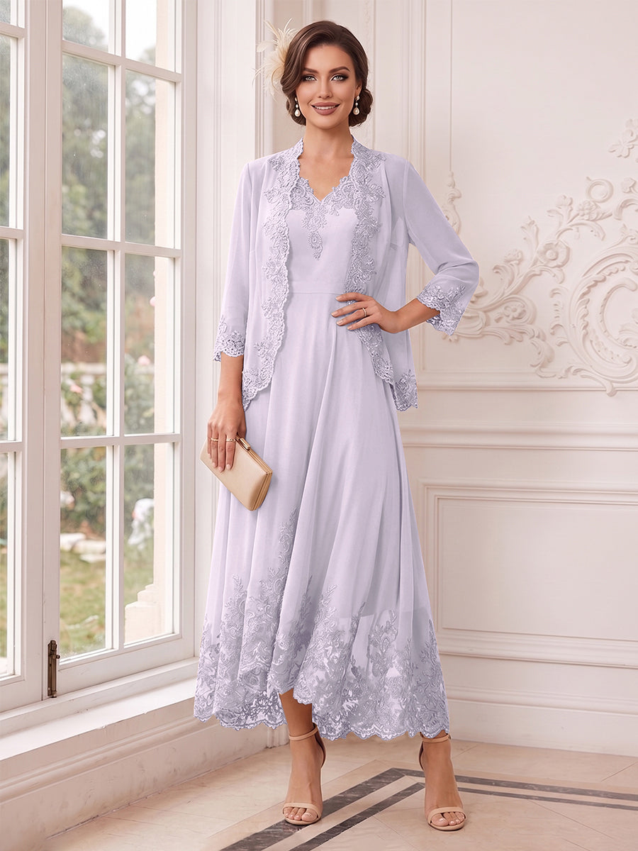 Valentina Wren Lilac front view mother of the bride dress
