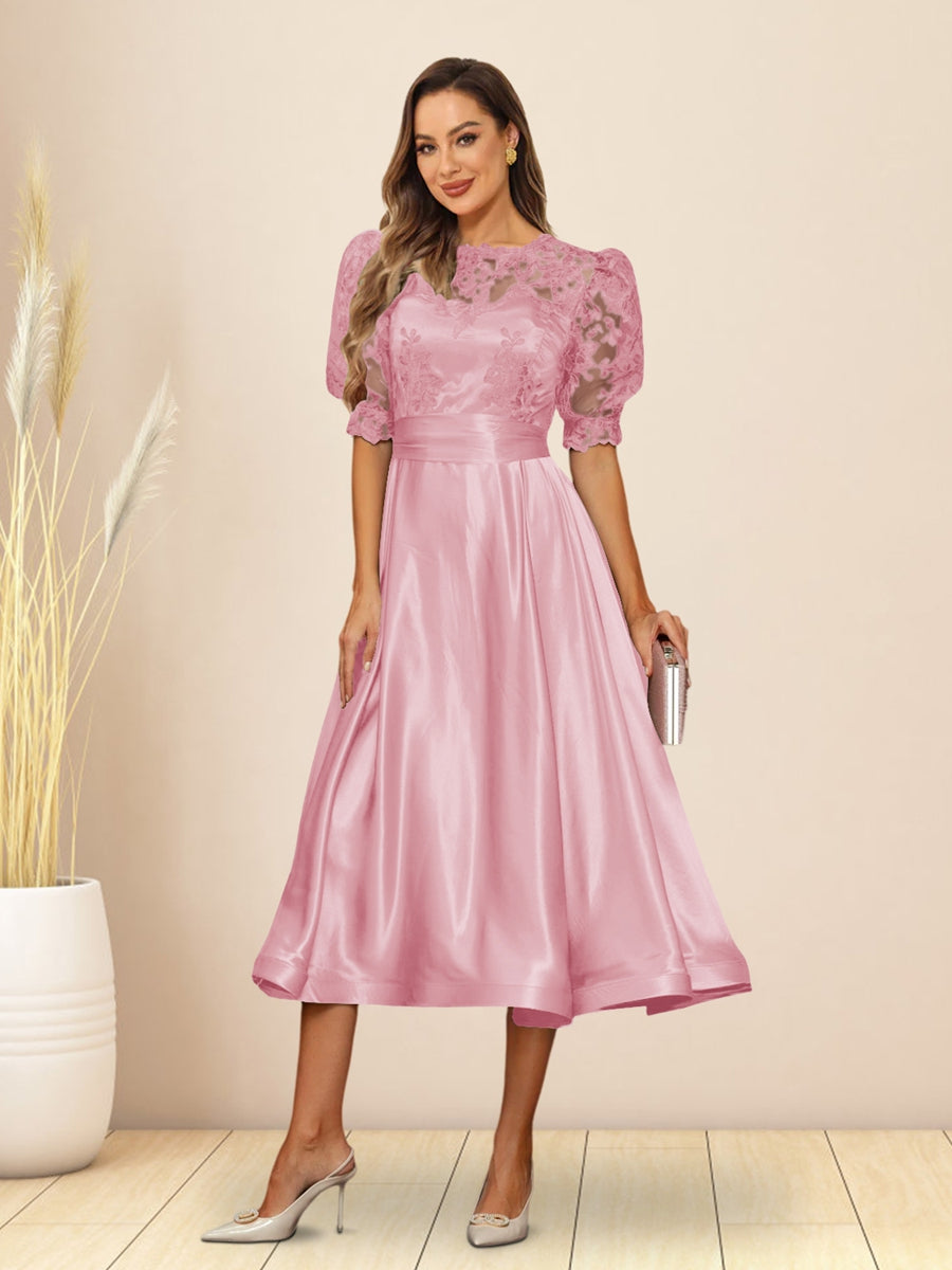 Paloma Wren Pearl Pink back view wedding guest dress