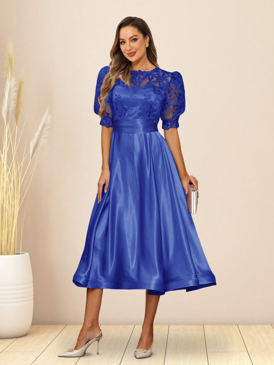 Paloma Wren Royal Blue back view wedding guest dress