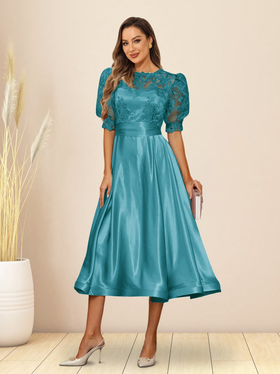 Paloma Wren Turquoise back view wedding guest dress