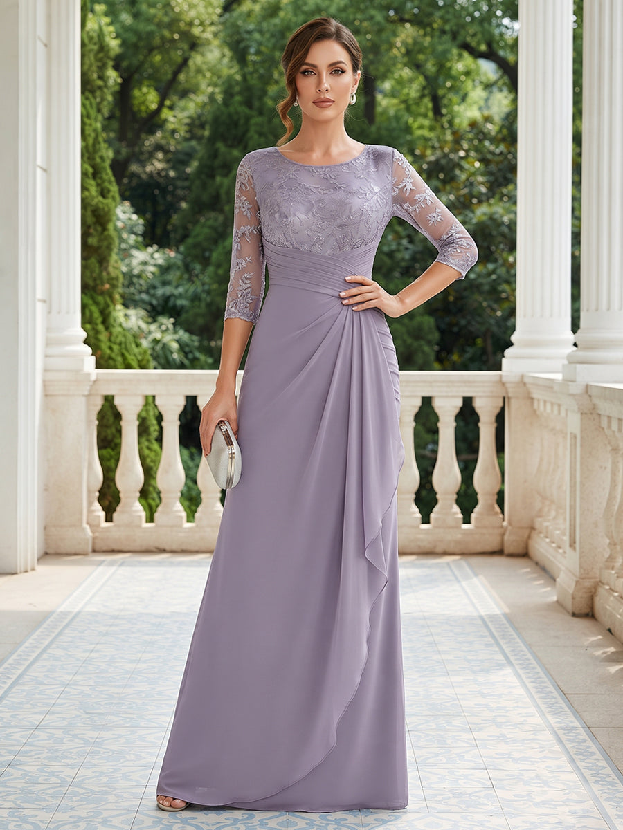 Molly Mae Lilac front view mother of the bride dress
