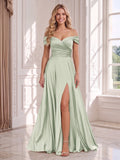 Nerissa Bloom Sage Green front view wedding guest dress