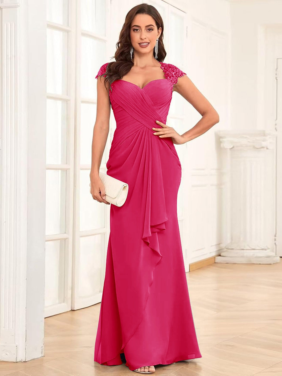 Alessandra Rue Fuchsia back view mother of the bride dress