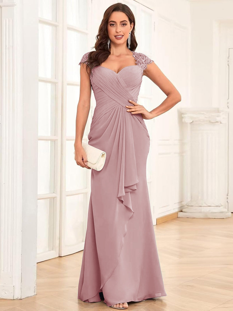 Alessandra Rue Mauve front view mother of the bride dress
