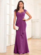 Alessandra Rue Orchid front view mother of the bride dress