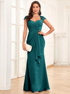 Alessandra Rue Peacock front view mother of the bride dress