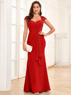 Alessandra Rue Red front view mother of the bride dress