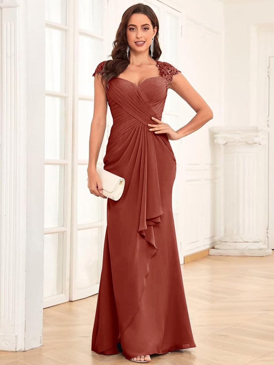 Alessandra Rue Rust front view mother of the bride dress