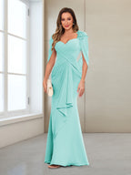 Cora Elise Sky Blue back view mother of the bride dress
