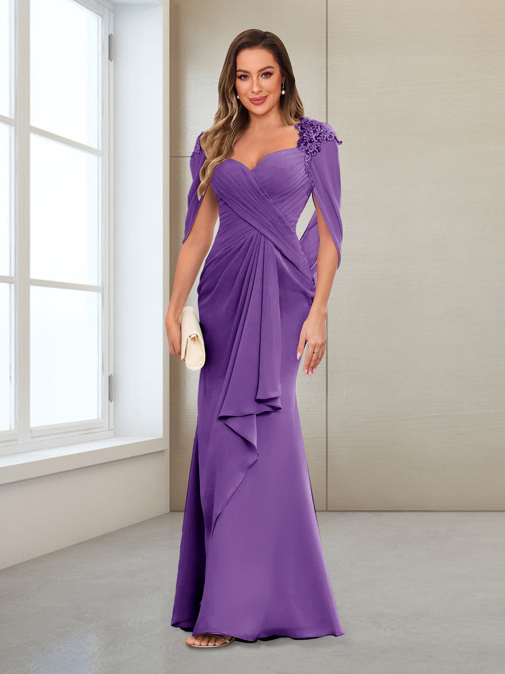 Cora Elise Regency front view mother of the bride dress