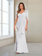 Cora Elise White front view mother of the bride dress