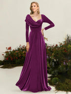 Xandra Elise Orchid front view mother of the bride dress