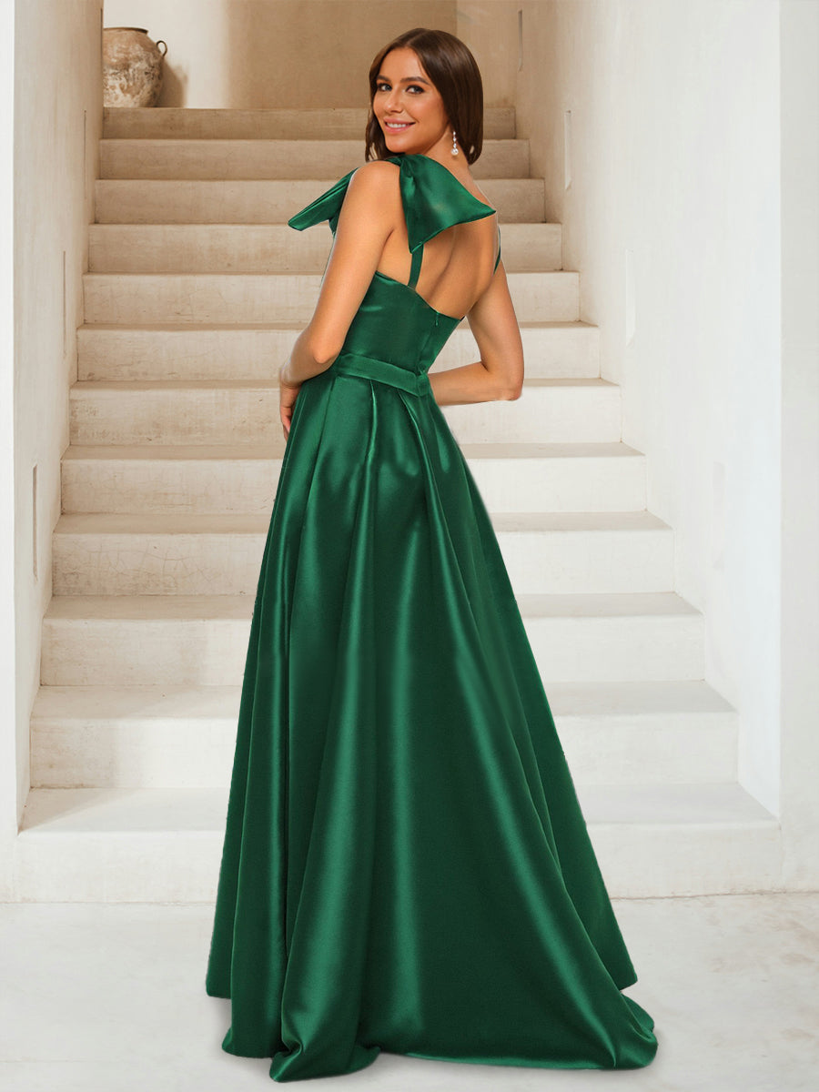 Xiomara emerald back view prom dress