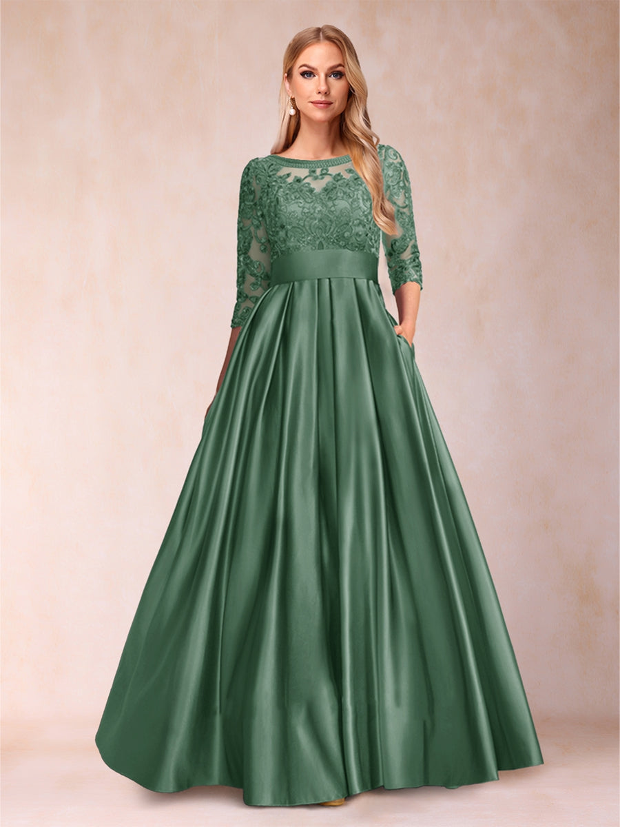 Xena Mae Eucalyptus front view mother of the bride dress