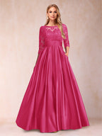 Xena Mae Fuchsia front view mother of the bride dress