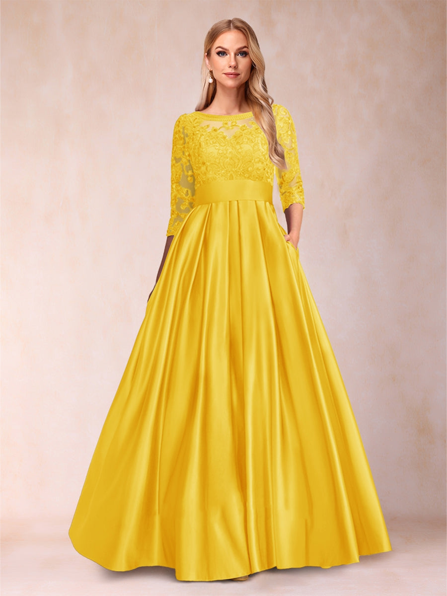 Xena Mae Gold front view mother of the bride dress