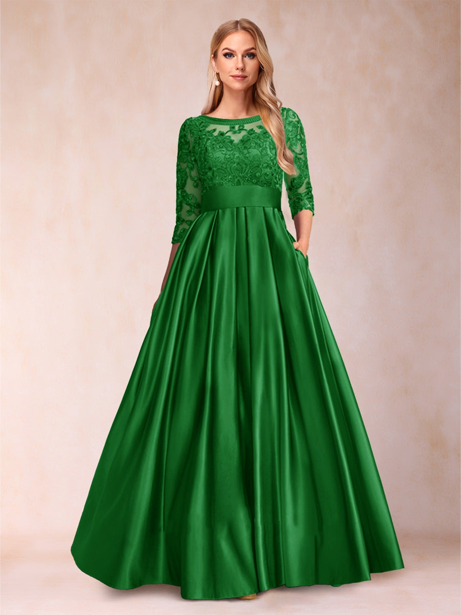 Xena Mae Forest Green front view mother of the bride dress