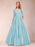 Xena Mae Sky Blue front view mother of the bride dress
