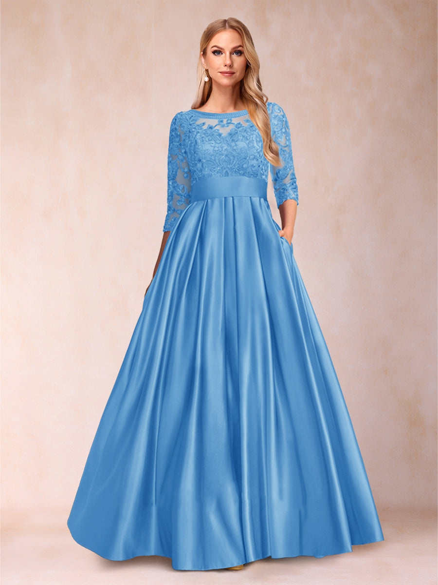 Xena Mae Royal Blue back view mother of the bride dress