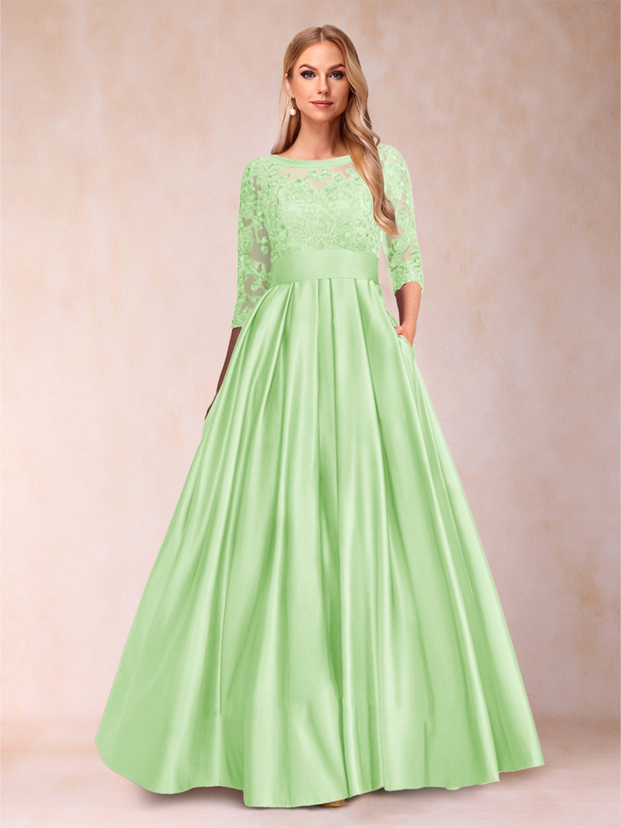 Xena Mae Mint Green front view mother of the bride dress