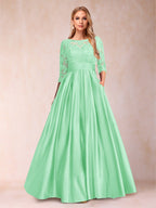 Xena Mae Pool Blue front view mother of the bride dress