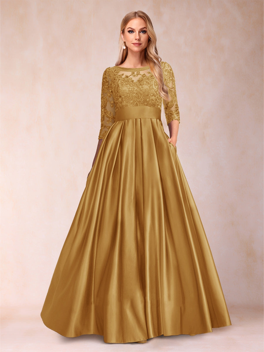 Xena Mae Gold back view mother of the bride dress