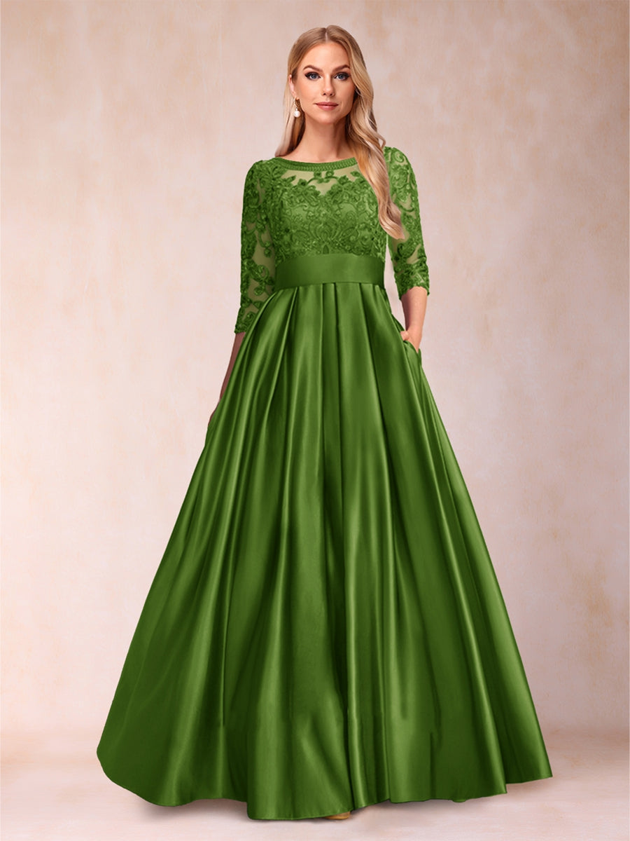 Xena Mae Olive Green front view mother of the bride dress