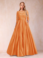 Xena Mae Orange front view mother of the bride dress