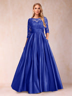 Xena Mae Royal Blue side view mother of the bride dress