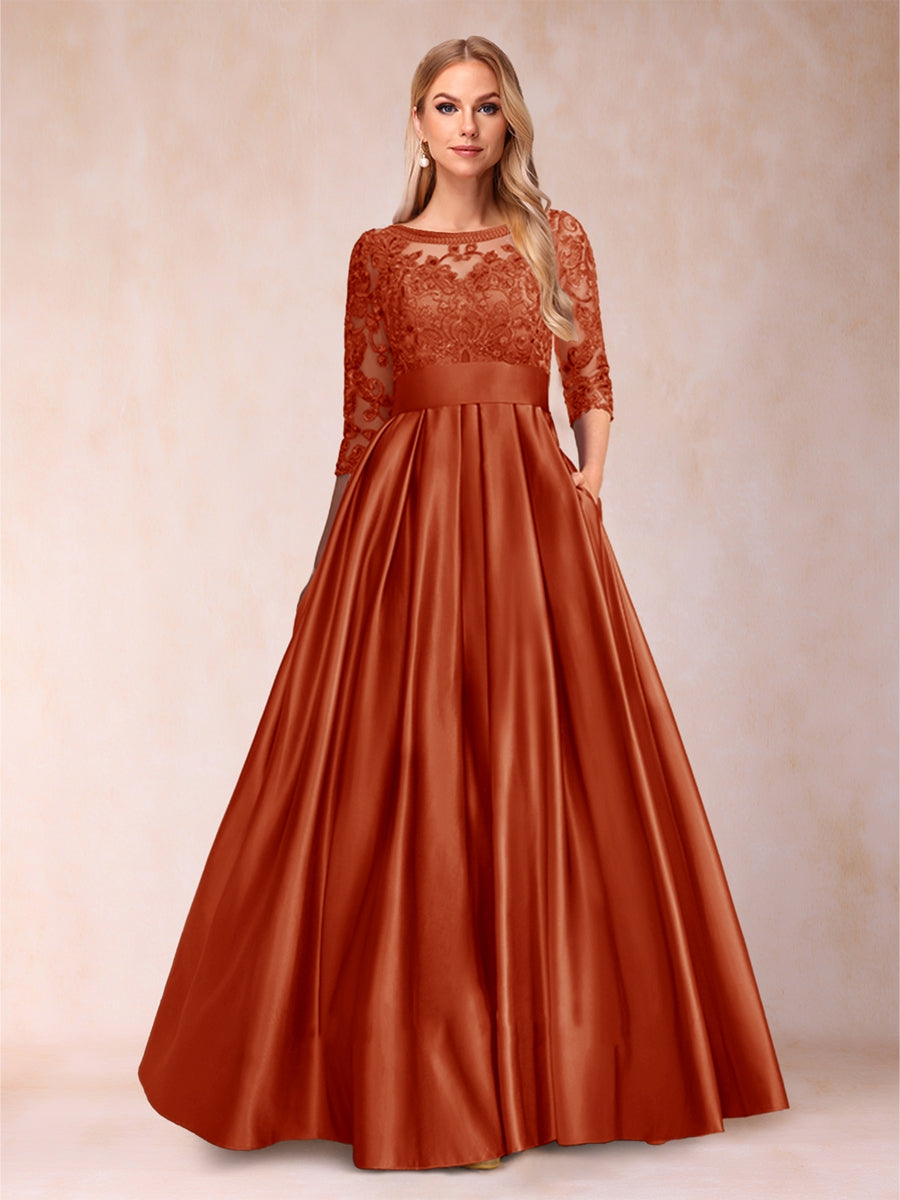 Xena Mae Rust front view mother of the bride dress