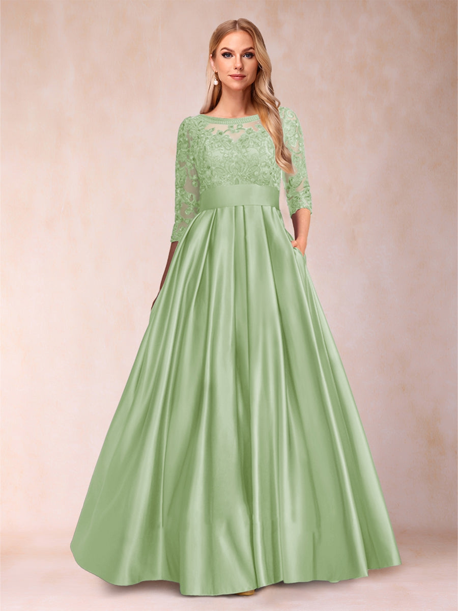 Xena Mae Sage Green back view mother of the bride dress