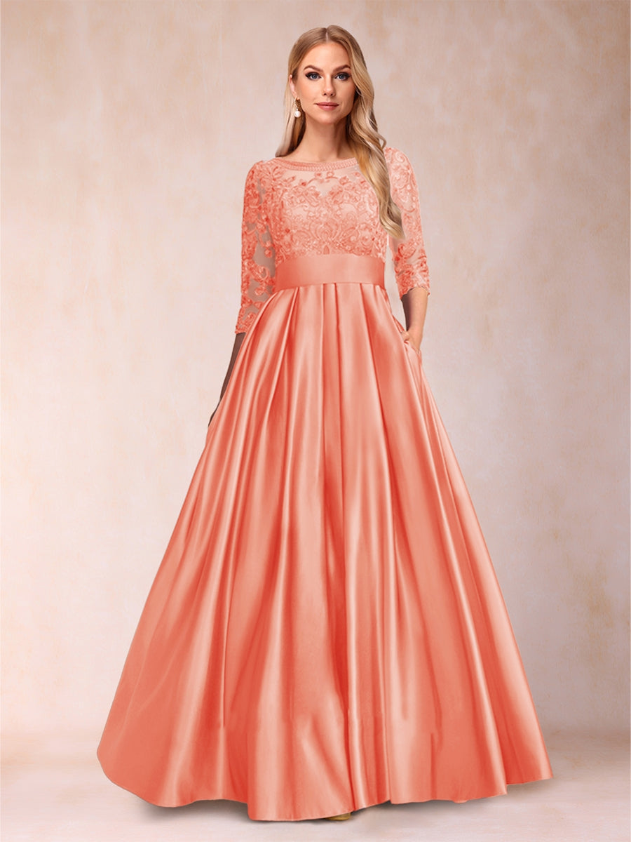 Xena Mae Coral back view mother of the bride dress