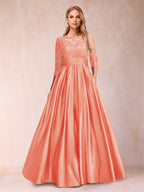 Xena Mae Coral back view mother of the bride dress