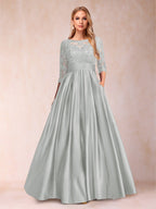 Xena Mae Silver front view mother of the bride dress