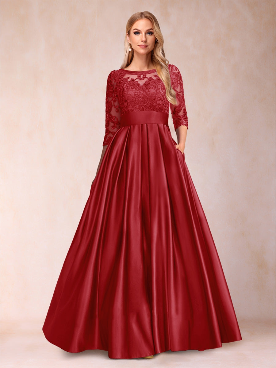 Xena Mae Burgundy side view mother of the bride dress