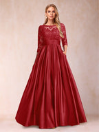 Xena Mae Burgundy side view mother of the bride dress