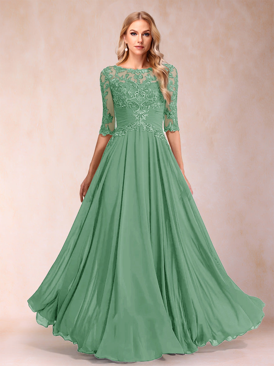 Freya Claire Eucalyptus front view mother of the bride dress