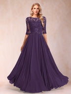Freya Claire Grape front view mother of the bride dress