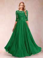 Freya Claire Forest Green front view mother of the bride dress