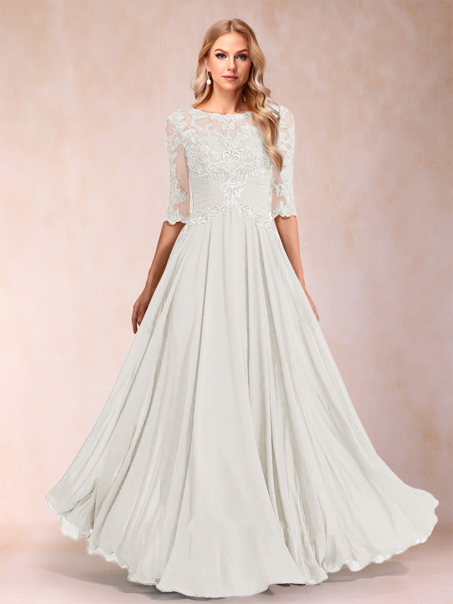 Freya Claire Ivory back view mother of the bride dress
